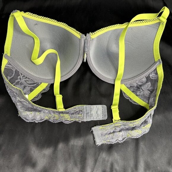 Angelina Grey Green Bra Silky Lace Detail Convertible Removable AdjustableStraps - Picture 10 of 11